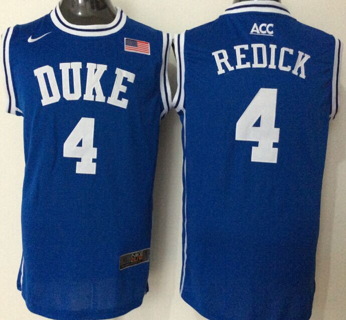 NCAA Men Duke Blue Devils #4 Redick blue